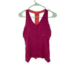 Lucy fuschia and orange workout top size medium